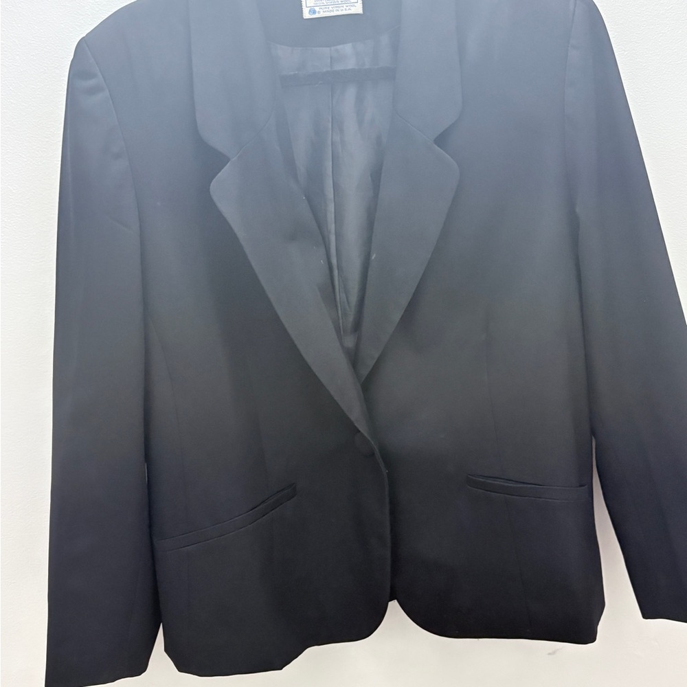 Vintage Pendleton Endleton Black Wool Blazer Women’s 14W Made in USA